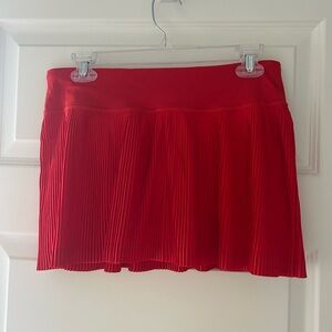 Lululemon Red Pleated Skirt